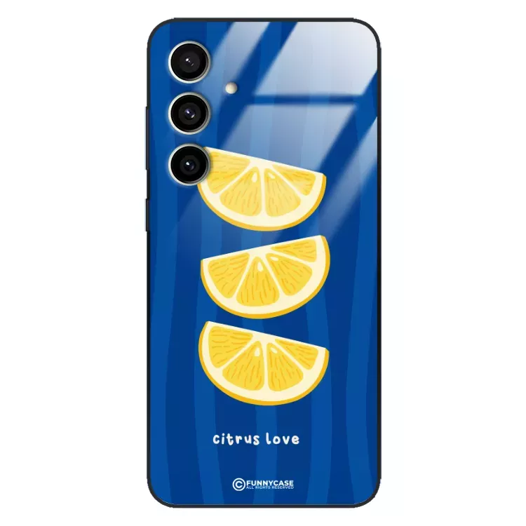 Etui Black Case Glass Dolce Vita do SAMSUNG S24 FE Cytryny Owoce Lato Wakacje Cytrusy ST_DOC104
