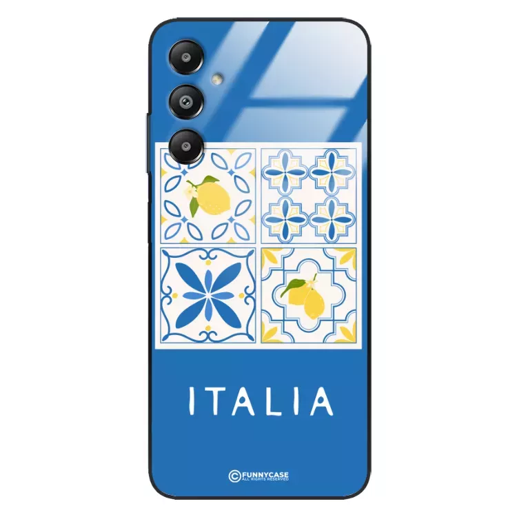 Etui Black Case Glass Dolce Vita do SAMSUNG M14 Włochy Italia Cytryny Kafelki Wakacje ST_DOC132