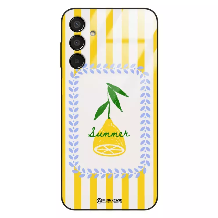 Etui Black Case Glass Dolce Vita do SAMSUNG F15 5G Cytryna Lato Wakacje Summer Słońce ST_DOC139