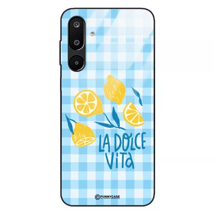 Etui Black Case Glass Dolce Vita do SAMSUNG M16 5G Cytryny Lato Włochy Wakacje Kratka ST_DOC101