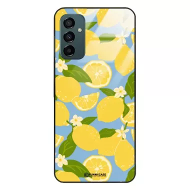 Etui Black Case Glass Dolce Vita do SAMSUNG M13 4G Cytryny Kwiaty Owoce Lato Natura ST_DOC125