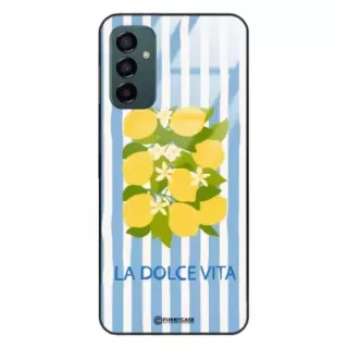 Etui Black Case Glass Dolce Vita do SAMSUNG M23 5G Cytryny Kwiaty Włochy Lato Wakacje ST_DOC128