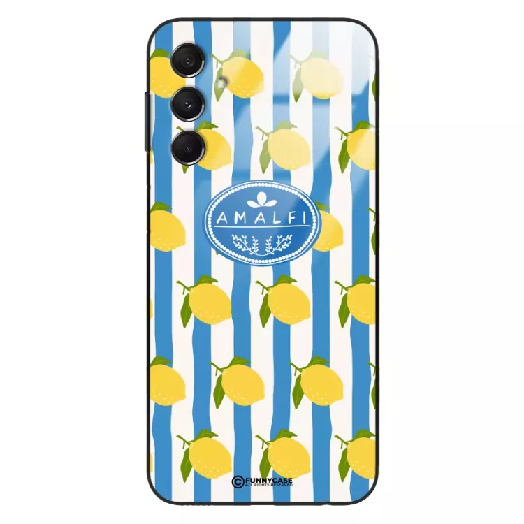Etui Black Case Glass Dolce Vita do SAMSUNG M34 5G Amalfi Cytryny Włochy Lato Wakacje ST_DOC131