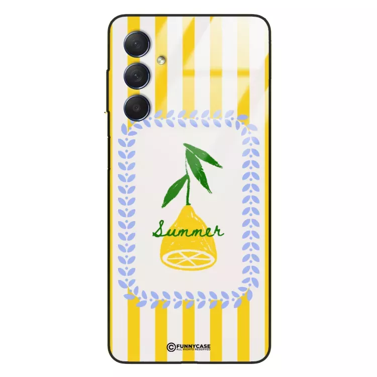 Etui Black Case Glass Dolce Vita do SAMSUNG M54 5G Cytryna Lato Wakacje Summer Słońce ST_DOC139