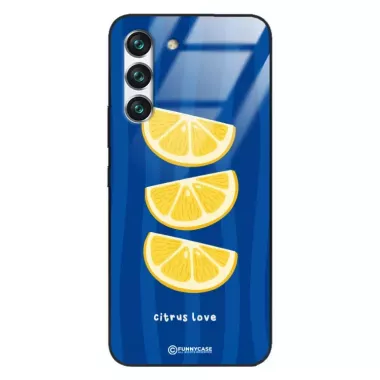 Etui Black Case Glass Dolce Vita do SAMSUNG S22 Cytryny Owoce Lato Wakacje Cytrusy ST_DOC104