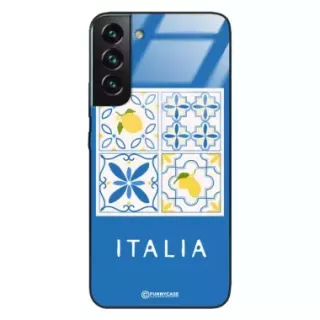 Etui Black Case Glass Dolce Vita do SAMSUNG S22 PLUS Włochy Italia Cytryny Kafelki Wakacje ST_DOC132