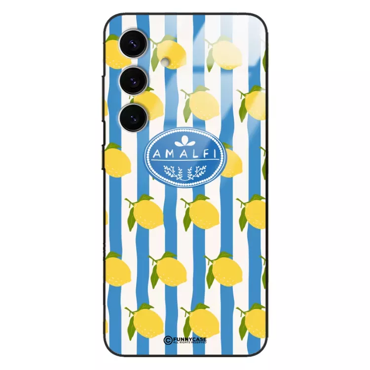 Etui Black Case Glass Dolce Vita do SAMSUNG S24 5G Amalfi Cytryny Włochy Lato Wakacje ST_DOC131