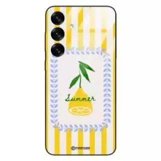 Etui Black Case Glass Dolce Vita do SAMSUNG S25 Cytryna Lato Wakacje Summer Słońce ST_DOC139