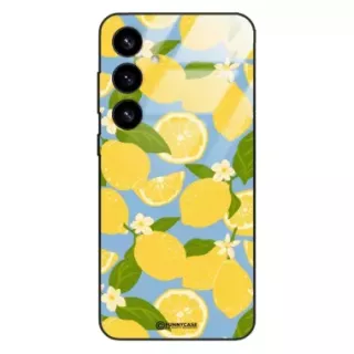Etui Black Case Glass Dolce Vita do SAMSUNG S25 PLUS Cytryny Kwiaty Owoce Lato Natura ST_DOC125