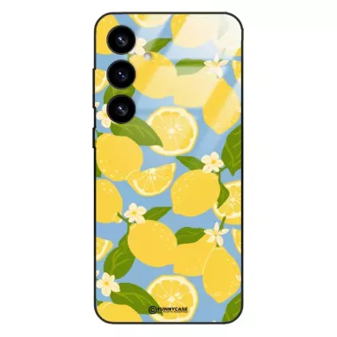 Etui Black Case Glass Dolce Vita do SAMSUNG S25 PLUS Cytryny Kwiaty Owoce Lato Natura ST_DOC125