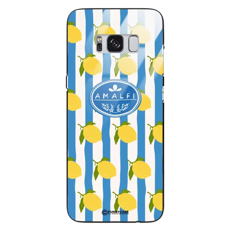 Etui Black Case Glass Dolce Vita do SAMSUNG S8 Amalfi Cytryny Włochy Lato Wakacje ST_DOC131