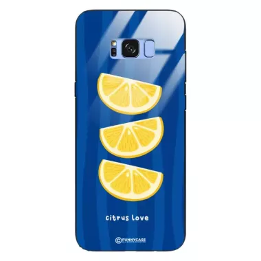Etui Black Case Glass Dolce Vita do SAMSUNG S8 PLUS Cytryny Owoce Lato Wakacje Cytrusy ST_DOC104