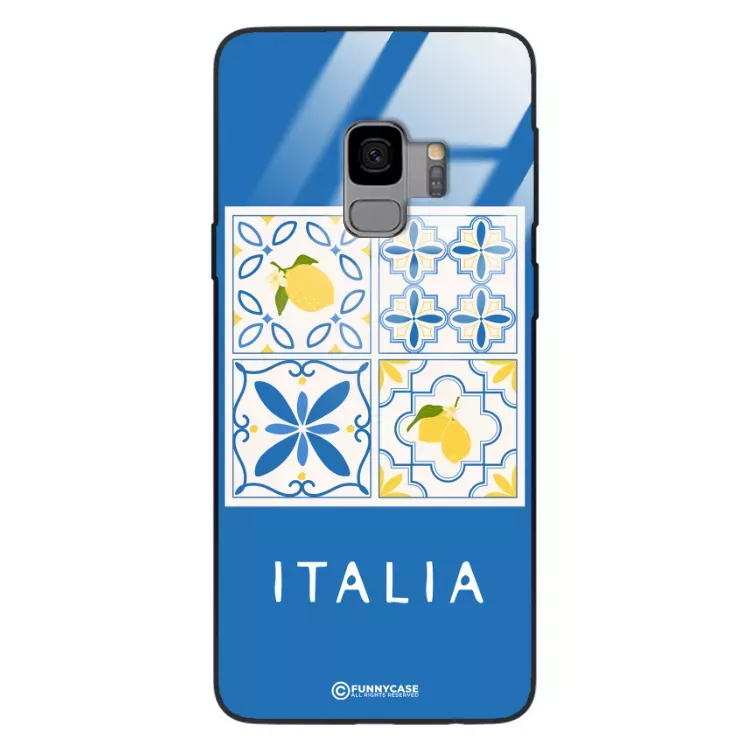 Etui Black Case Glass Dolce Vita do SAMSUNG S9 Włochy Italia Cytryny Kafelki Wakacje ST_DOC132