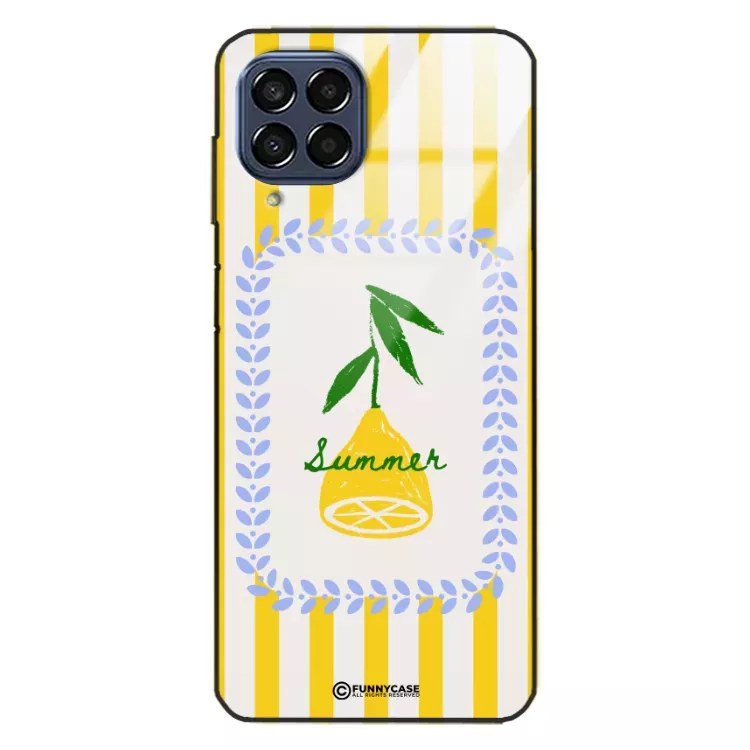 Etui Black Case Glass Dolce Vita do SAMSUNG M53 5G Cytryna Lato Wakacje Summer Słońce ST_DOC139