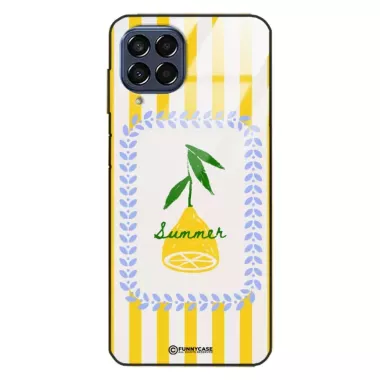 Etui Black Case Glass Dolce Vita do SAMSUNG M53 5G Cytryna Lato Wakacje Summer Słońce ST_DOC139