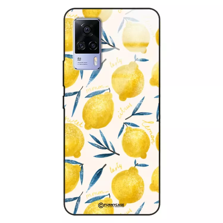 Etui Black Case Glass Dolce Vita do VIVO S9E Cytryny Lato Owoce Wakacje Słońce ST_DOC145