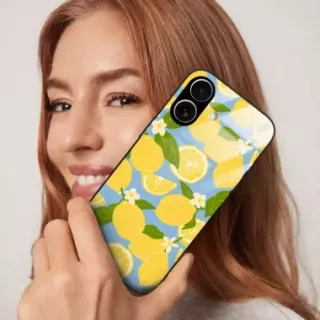 Etui Black Case Glass Dolce Vita do VIVO V21E 5G Cytryny Kwiaty Owoce Lato Natura ST_DOC125