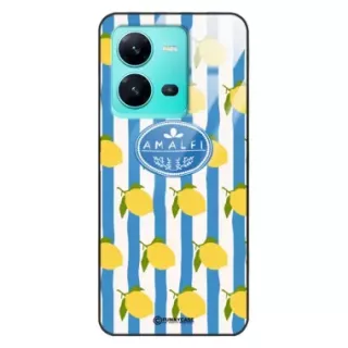 Etui Black Case Glass Dolce Vita do VIVO V25 5G Amalfi Cytryny Włochy Lato Wakacje ST_DOC131