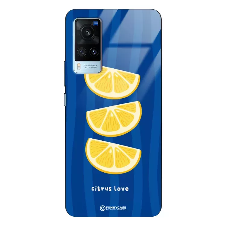 Etui Black Case Glass Dolce Vita do VIVO X60 Cytryny Owoce Lato Wakacje Cytrusy ST_DOC104