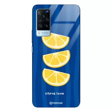 Etui Black Case Glass Dolce Vita do VIVO X60 Cytryny Owoce Lato Wakacje Cytrusy ST_DOC104