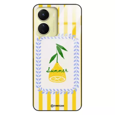 Etui Black Case Glass Dolce Vita do VIVO Y16 Cytryna Lato Wakacje Summer Słońce ST_DOC139