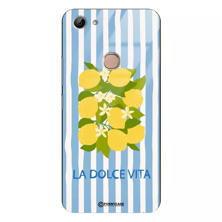 Etui Black Case Glass Dolce Vita do VIVO Y83 Cytryny Kwiaty Włochy Lato Wakacje ST_DOC128