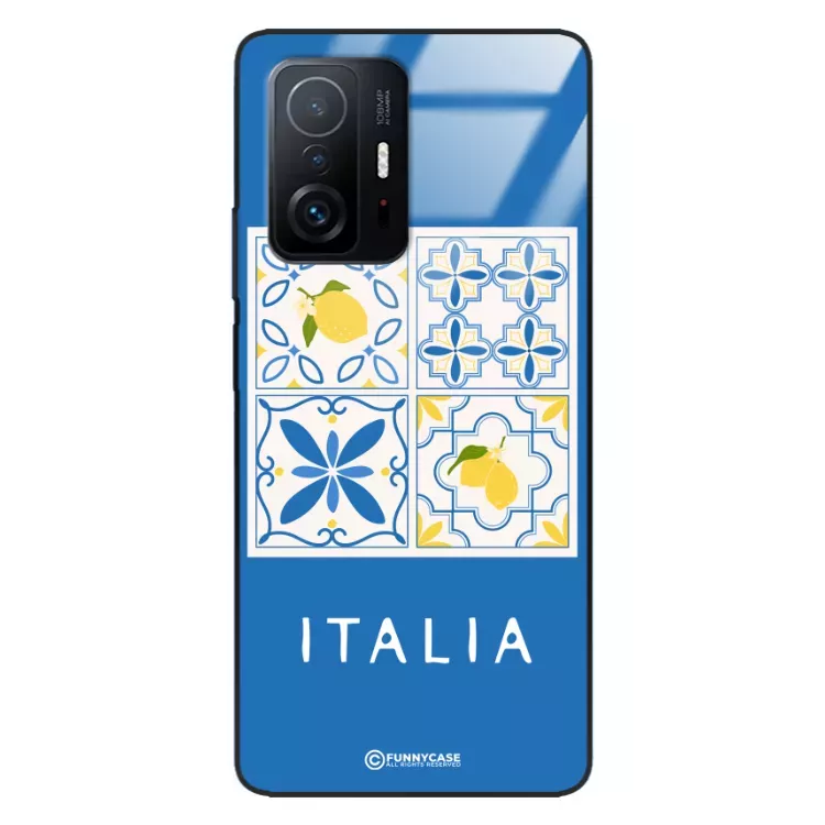 Etui Black Case Glass Dolce Vita do XIAOMI 11T PRO Włochy Italia Cytryny Kafelki Wakacje ST_DOC132