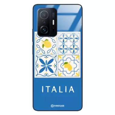 Etui Black Case Glass Dolce Vita do XIAOMI 11T PRO Włochy Italia Cytryny Kafelki Wakacje ST_DOC132