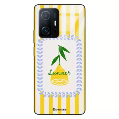 Etui Black Case Glass Dolce Vita do XIAOMI 11T PRO 5G Cytryna Lato Wakacje Summer Słońce ST_DOC139