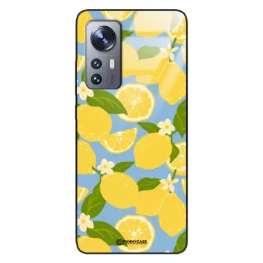 Etui Black Case Glass Dolce Vita do XIAOMI 12x Cytryny Kwiaty Owoce Lato Natura ST_DOC125