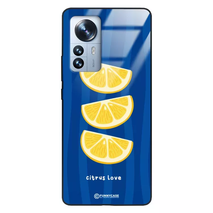 Etui Black Case Glass Dolce Vita do XIAOMI 12 PRO 5G Cytryny Owoce Lato Wakacje Cytrusy ST_DOC104
