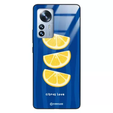 Etui Black Case Glass Dolce Vita do XIAOMI 12 PRO 5G Cytryny Owoce Lato Wakacje Cytrusy ST_DOC104