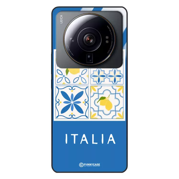 Etui Black Case Glass Dolce Vita do XIAOMI Mi 12s ULTRA Włochy Italia Cytryny Kafelki Wakacje ST_DOC132
