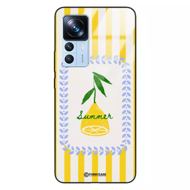 Etui Black Case Glass Dolce Vita do XIAOMI 12T PRO Cytryna Lato Wakacje Summer Słońce ST_DOC139