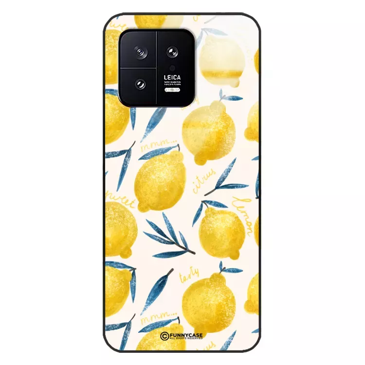 Etui Black Case Glass Dolce Vita do XIAOMI MI 13 Cytryny Lato Owoce Wakacje Słońce ST_DOC145