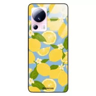 Etui Black Case Glass Dolce Vita do XIAOMI 13 LITE Cytryny Kwiaty Owoce Lato Natura ST_DOC125