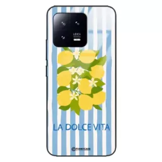 Etui Black Case Glass Dolce Vita do XIAOMI MI 13 PRO Cytryny Kwiaty Włochy Lato Wakacje ST_DOC128