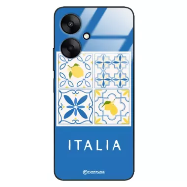 Etui Black Case Glass Dolce Vita do XIAOMI REDMI 13C 5G Włochy Italia Cytryny Kafelki Wakacje ST_DOC132