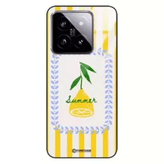 Etui Black Case Glass Dolce Vita do XIAOMI 14 Cytryna Lato Wakacje Summer Słońce ST_DOC139