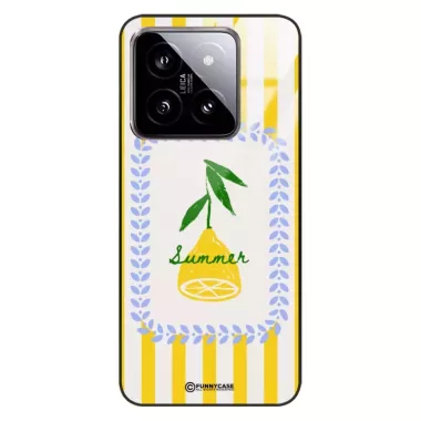 Etui Black Case Glass Dolce Vita do XIAOMI 14 Cytryna Lato Wakacje Summer Słońce ST_DOC139