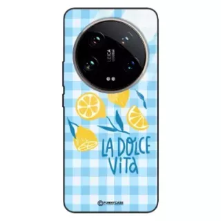 Etui Black Case Glass Dolce Vita do XIAOMI 14 ULTRA 5G Cytryny Lato Włochy Wakacje Kratka ST_DOC101