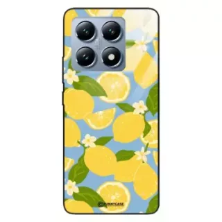 Etui Black Case Glass Dolce Vita do XIAOMI 14T 5G Cytryny Kwiaty Owoce Lato Natura ST_DOC125