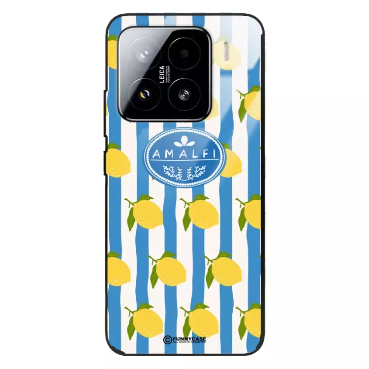 Etui Black Case Glass Dolce Vita do XIAOMI 15 5G Amalfi Cytryny Włochy Lato Wakacje ST_DOC131