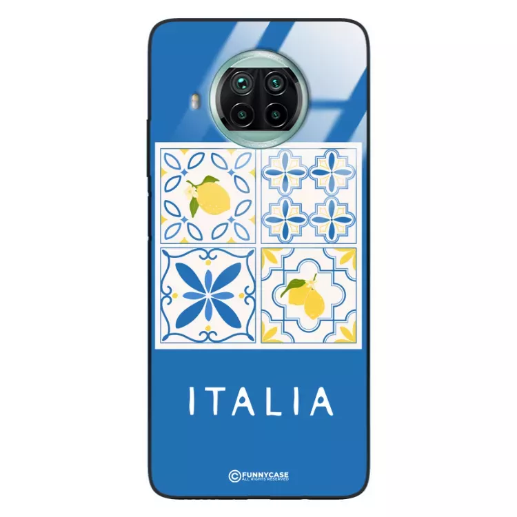 Etui Black Case Glass Dolce Vita do XIAOMI REDMI NOTE 9 PRO 5G Włochy Italia Cytryny Kafelki Wakacje ST_DOC132