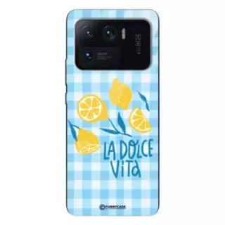 Etui Black Case Glass Dolce Vita do XIAOMI Mi 11 ULTRA  Cytryny Lato Włochy Wakacje Kratka ST_DOC101