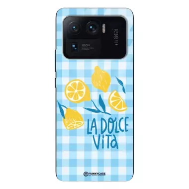 Etui Black Case Glass Dolce Vita do XIAOMI Mi 11 ULTRA  Cytryny Lato Włochy Wakacje Kratka ST_DOC101