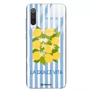 Etui Black Case Glass Dolce Vita do XIAOMI Mi 9 PRO  Cytryny Kwiaty Włochy Lato Wakacje ST_DOC128