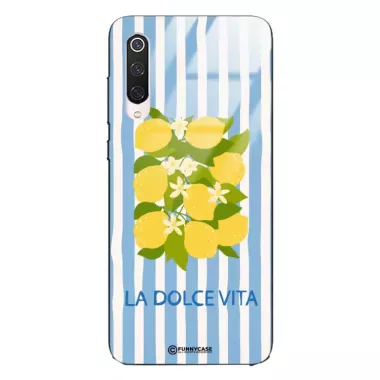 Etui Black Case Glass Dolce Vita do XIAOMI Mi 9 PRO  Cytryny Kwiaty Włochy Lato Wakacje ST_DOC128
