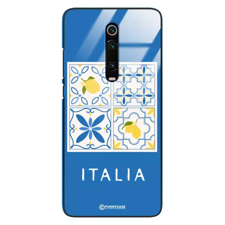 Etui Black Case Glass Dolce Vita do XIAOMI REDMI K20 Włochy Italia Cytryny Kafelki Wakacje ST_DOC132