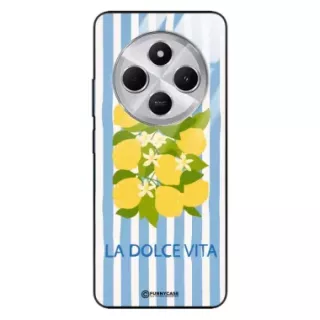 Etui Black Case Glass Dolce Vita do XIAOMI NOTE 14C 4G Cytryny Kwiaty Włochy Lato Wakacje ST_DOC128